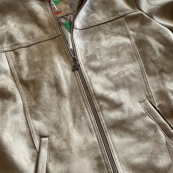 Suede Leather Bomber Jacket GA Milano Made in Italy Men’s Large - Picture 11 of 16